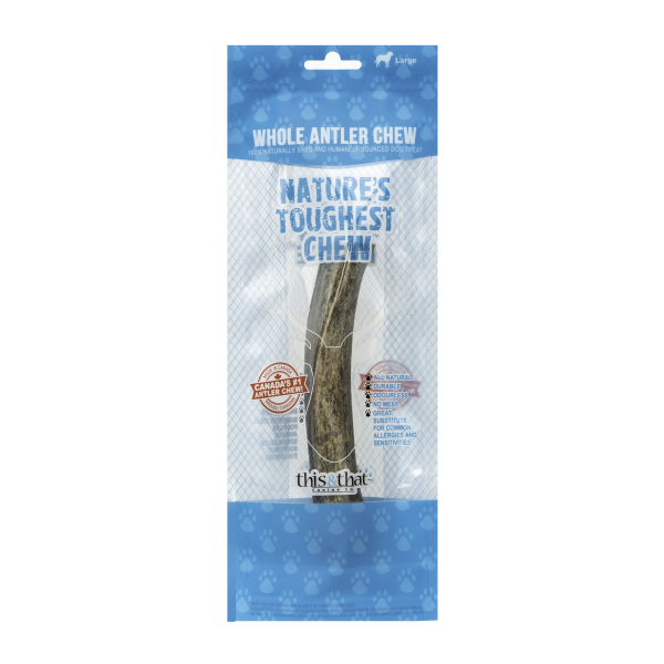 This &amp; That - Whole Antler Chew - Large