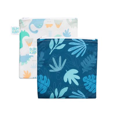 Bumkins Snack Bag 2pk Dino
