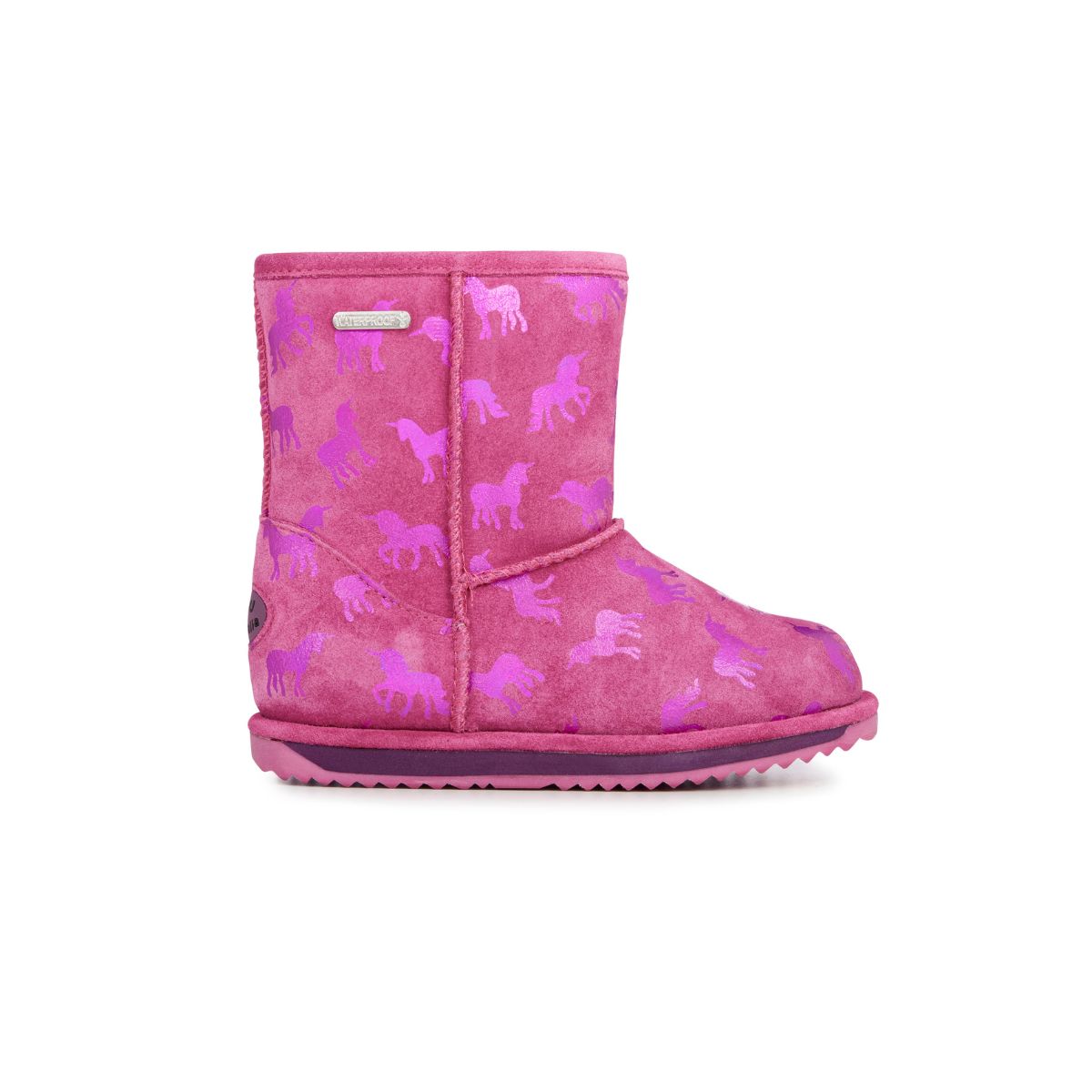 Emu Brumby Low Waterproof Boot Deep Pink/Rainbow Unicorn