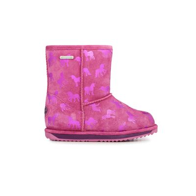Emu Brumby Low Waterproof Boot Deep Pink/Rainbow Unicorn