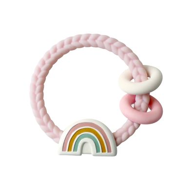Itzy Ritzy Rattle Silicone Teether Rainbow