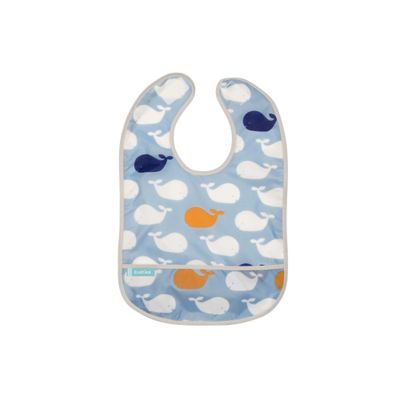 Kushies Clean Bib Blue Whales