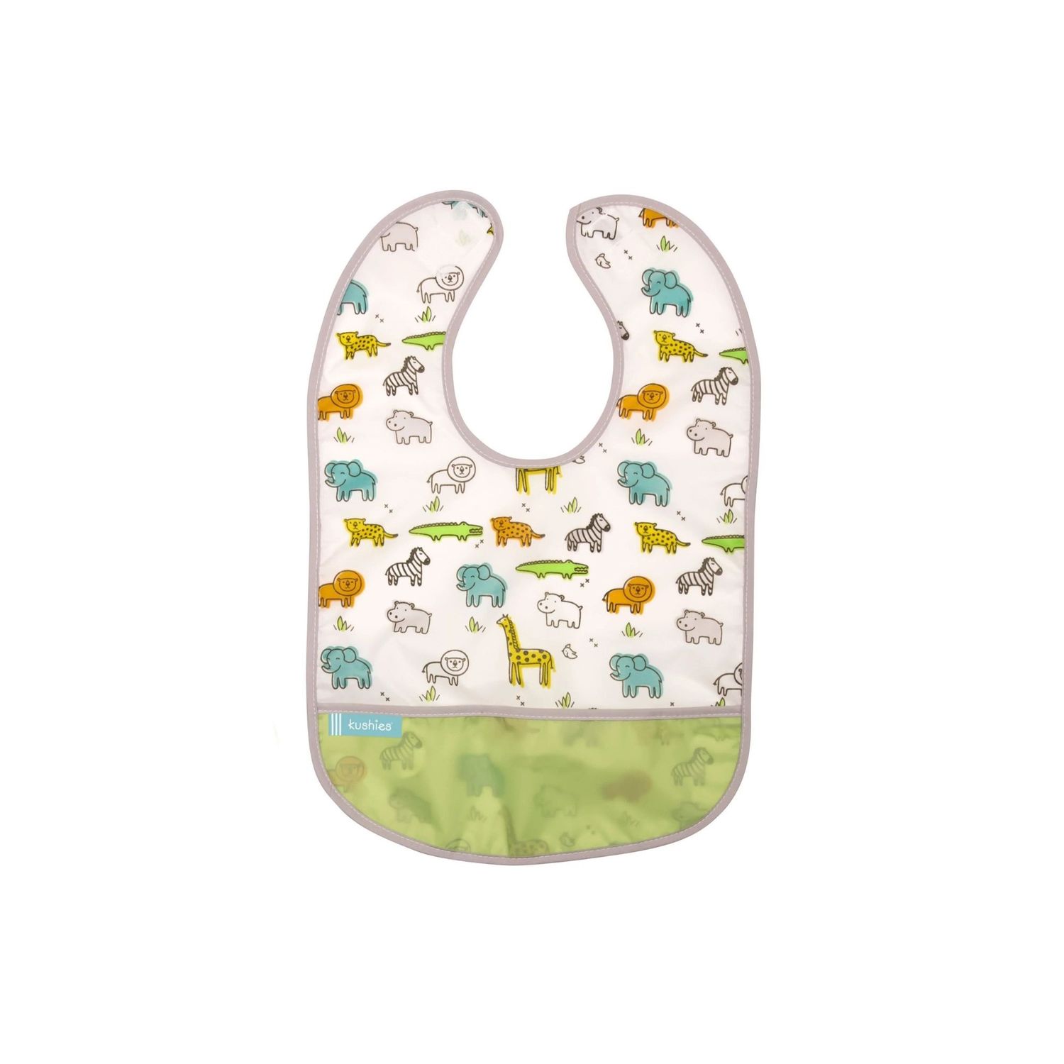 Kushies Clean Bib White Little Safari