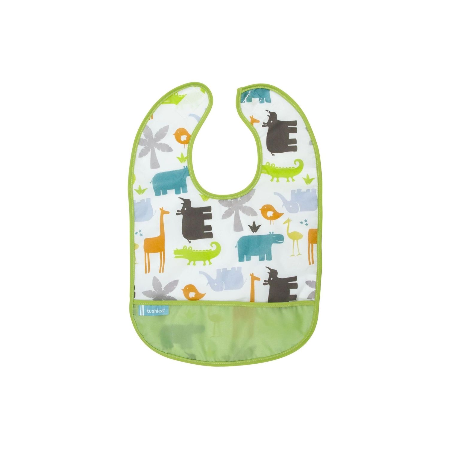 Kushies Clean Bib White Jungle