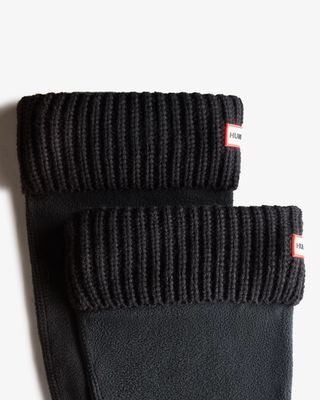 Hunter Half Cardigan Boot Socks Black