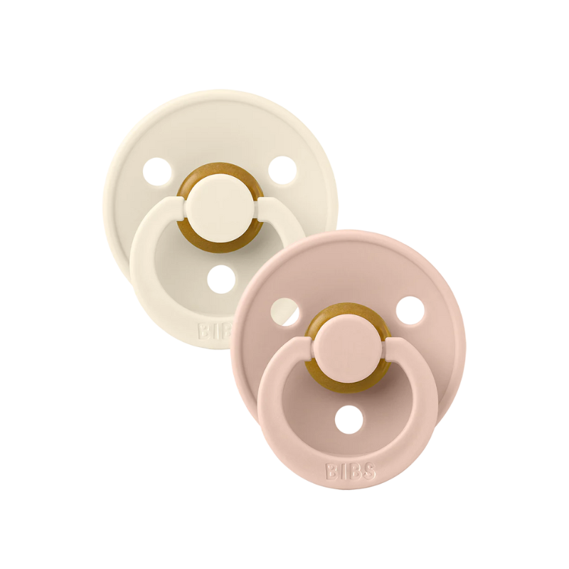 BIBS Pacifier OG Latex 2pk Ivory/Blush