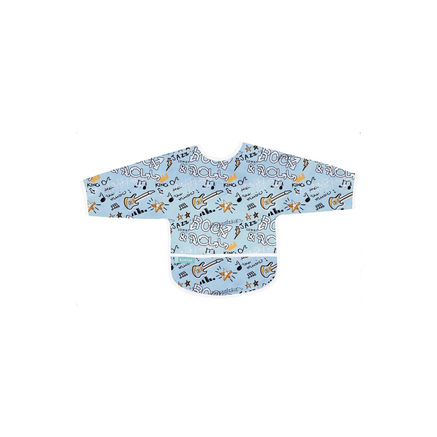 Kushies Clean Bib w/Sleeves Rock Graffiti