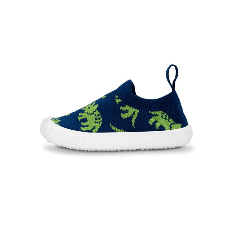 Jan &amp; Jul Graphic Knit Shoe Nvy Triceratop