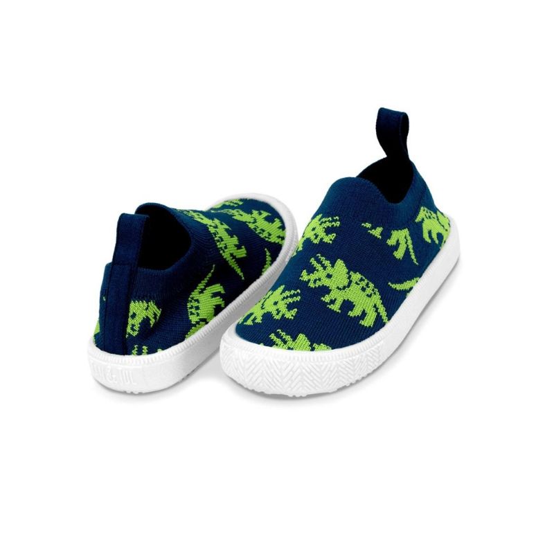 Jan &amp; Jul Graphic Knit Shoe Nvy Triceratop