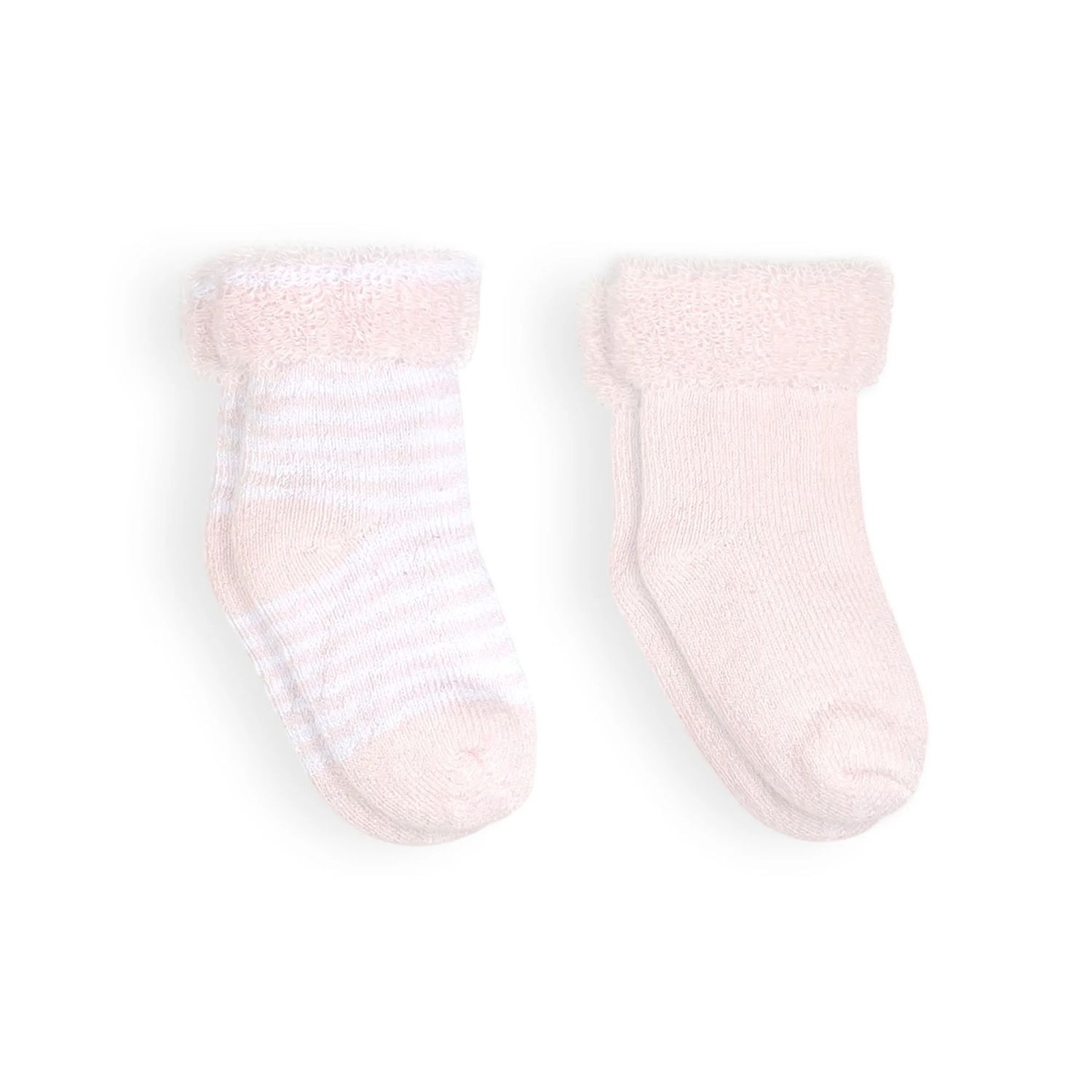 Kushies Infant Socks 2pk Pink/Stripes