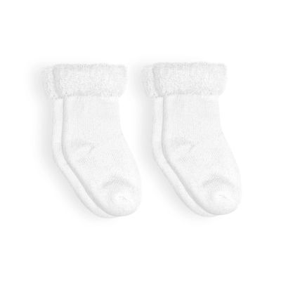 Kushies Infant Socks 2pk White