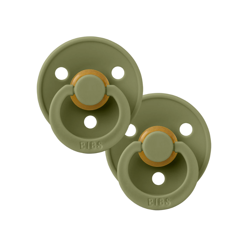BIBS Pacifier OG Latex 2pk Olive