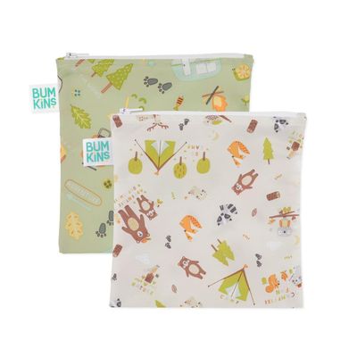 Bumkins Snack Bag 2pk Happy Campers