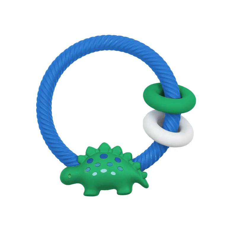 Itzy Ritzy Rattle Silicone Teether Dino