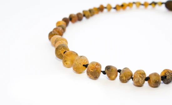 Healing Amber Necklace Raw Olive
