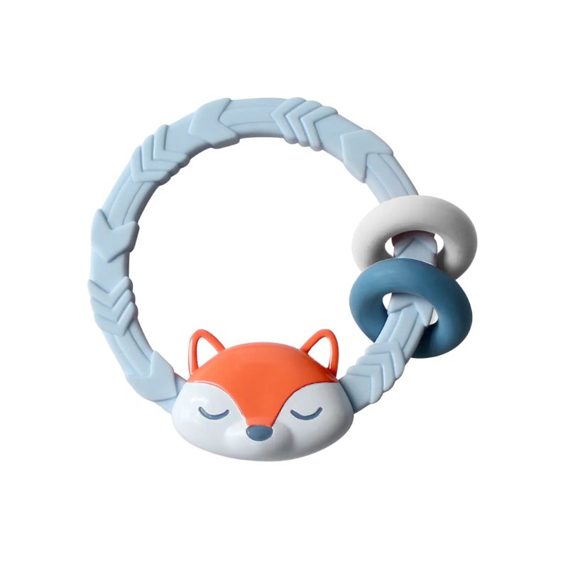 Itzy Ritzy Rattle Silicone Teether Fox
