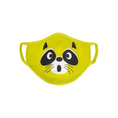 Zoocchini Organic Reusable Kids Masks Lime Racoon