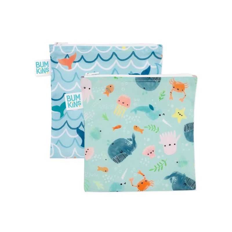 Bumkins Snack Bag 2pk Ocean Life
