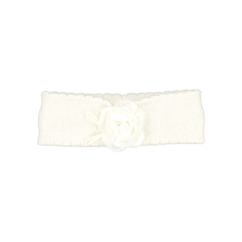 Mayoral 9675 Knit Headband Flower Natural