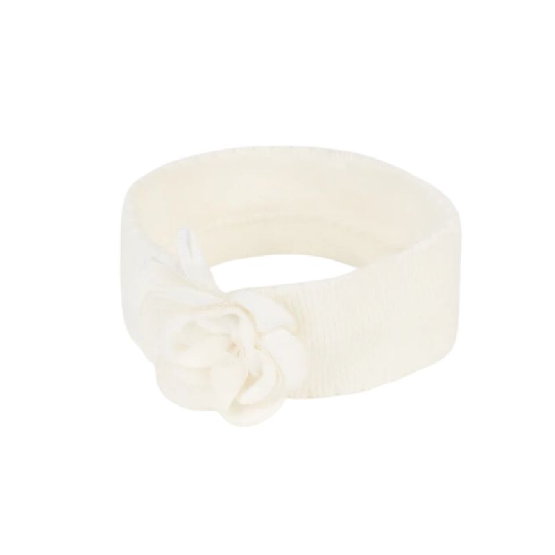 Mayoral 9675 Knit Headband Flower Natural