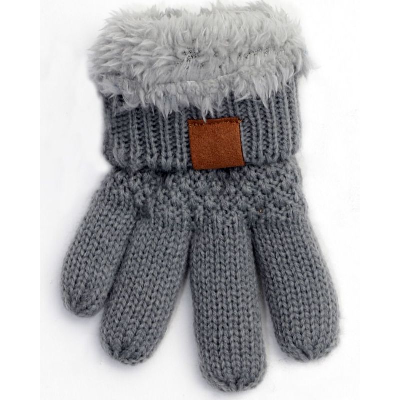 Calikids W2166 Knit Gloves Grey