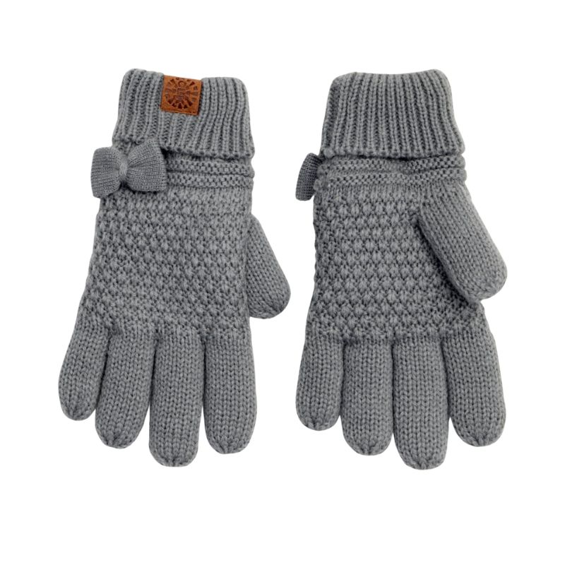 Calikids W2166 Knit Gloves Grey