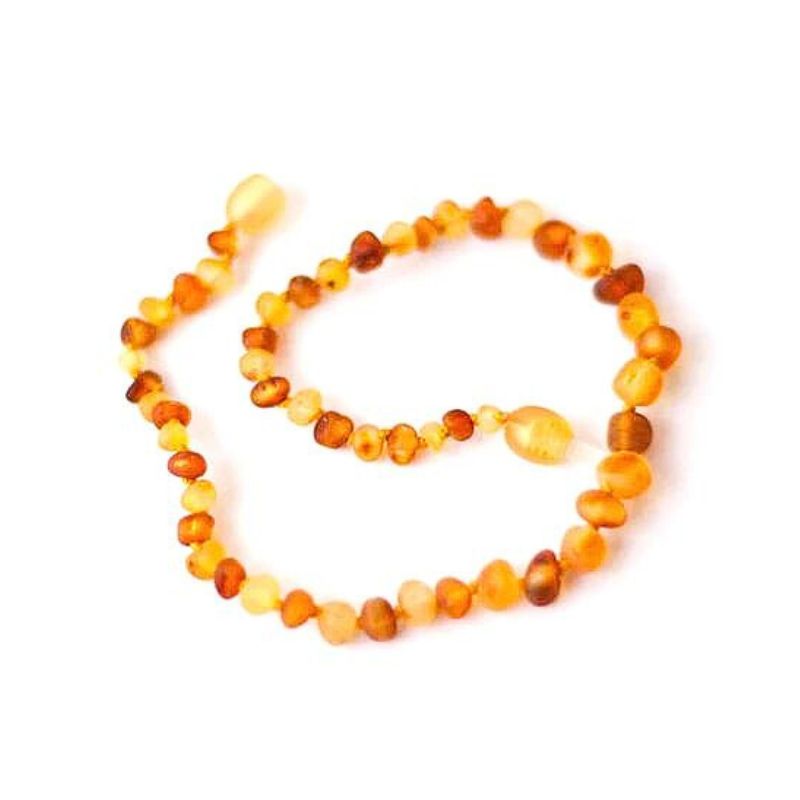 Healing Amber Necklace Raw Duo Light