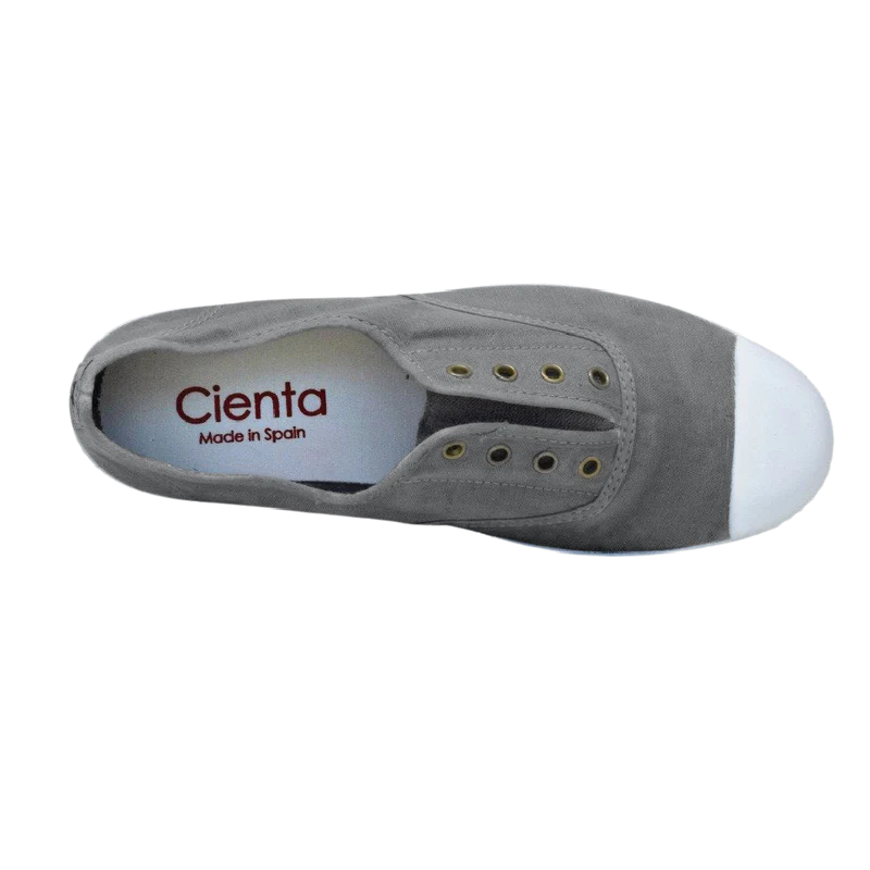 Cienta Canvas Slip on Grey/Gris