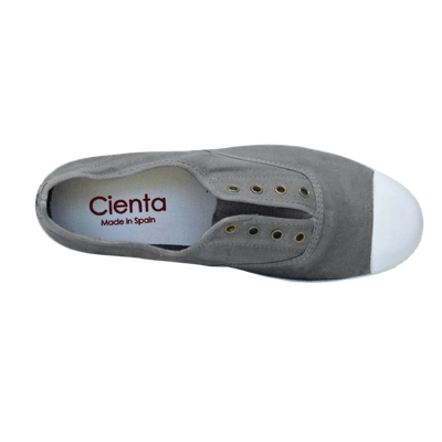 Cienta Canvas Slip on Grey/Gris