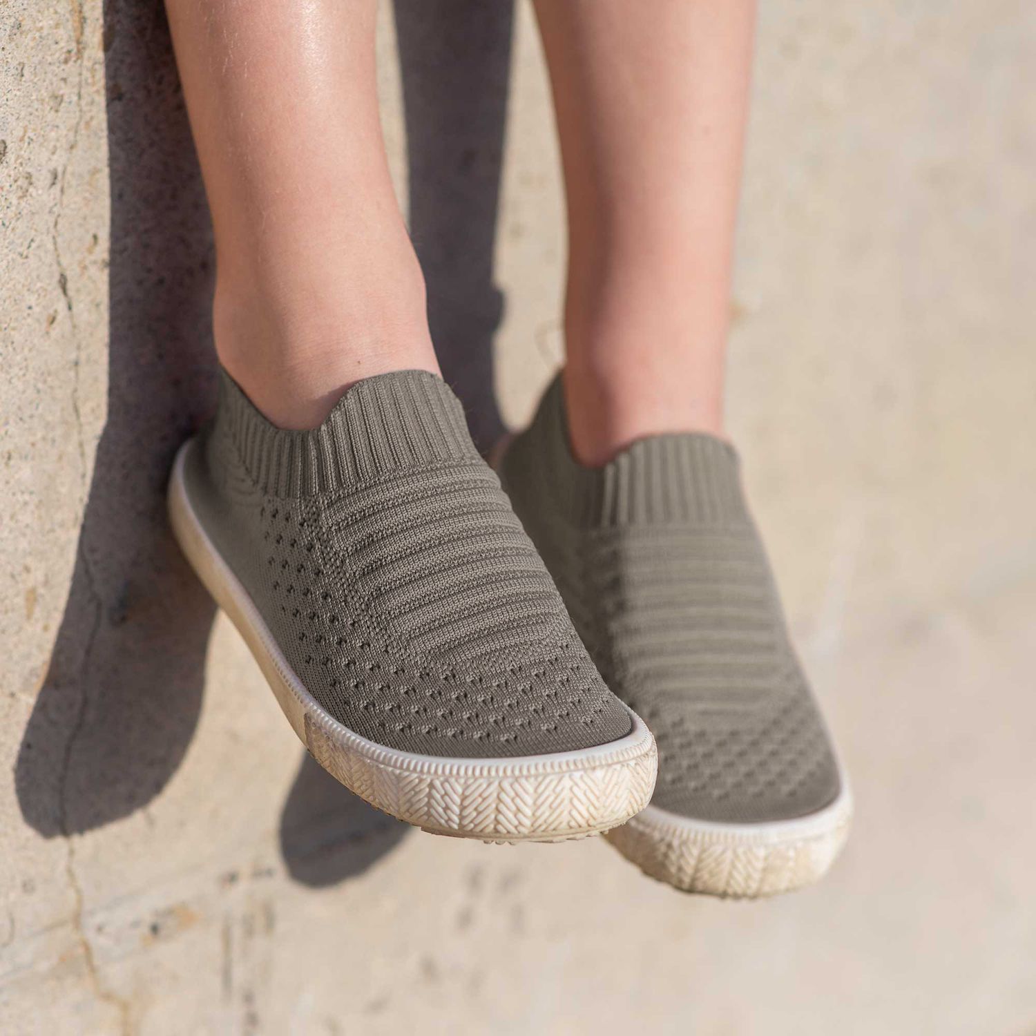 Jan &amp; Jul Xplorer Knit Shoe Earthy Taupe