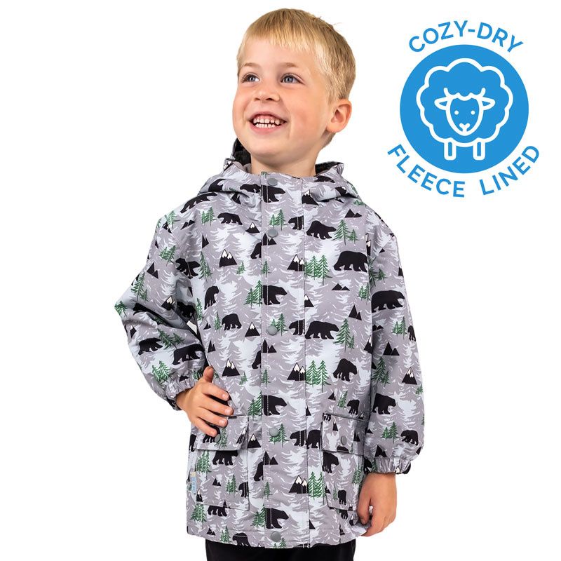 Jan &amp; Jul Fleece Lined Rain Jacket Bear