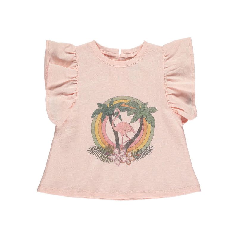 Vignette Sutton Tshirt Palms Pink