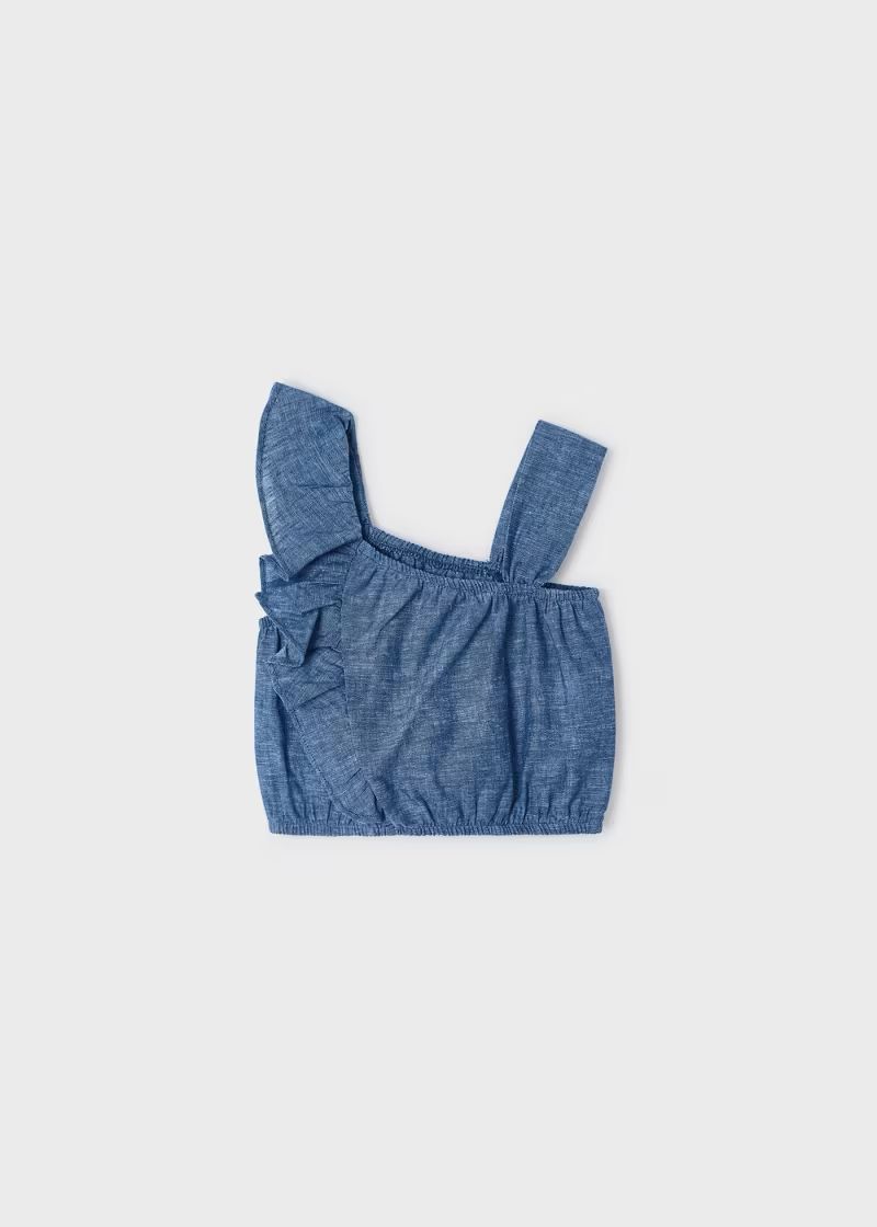 Mayoral 3176 Denim Blouse Blue