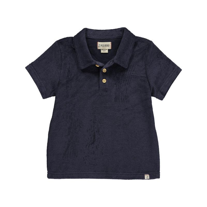 Me &amp; Henry Watergate Terry Towelling Polo Navy