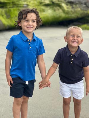 Me &amp; Henry Watergate Terry Towelling Polo Navy