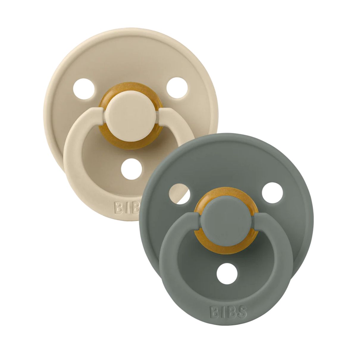BIBS Pacifier OG Latex 2pk Vanilla/Pine
