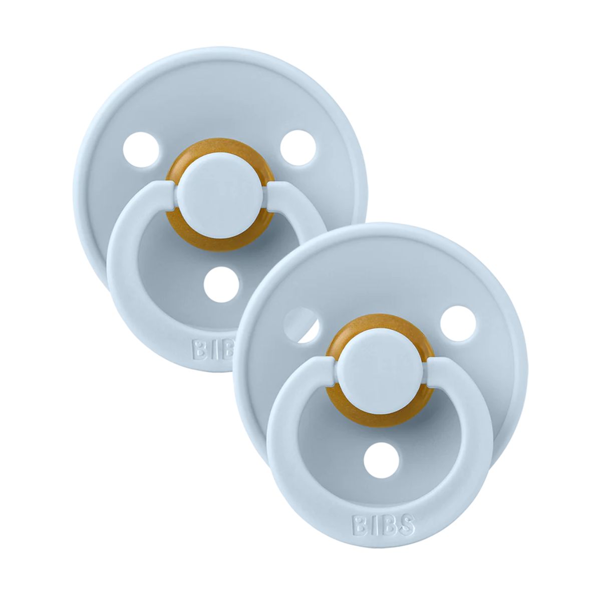 BIBS Pacifier OG Latex 2pk Baby Blue