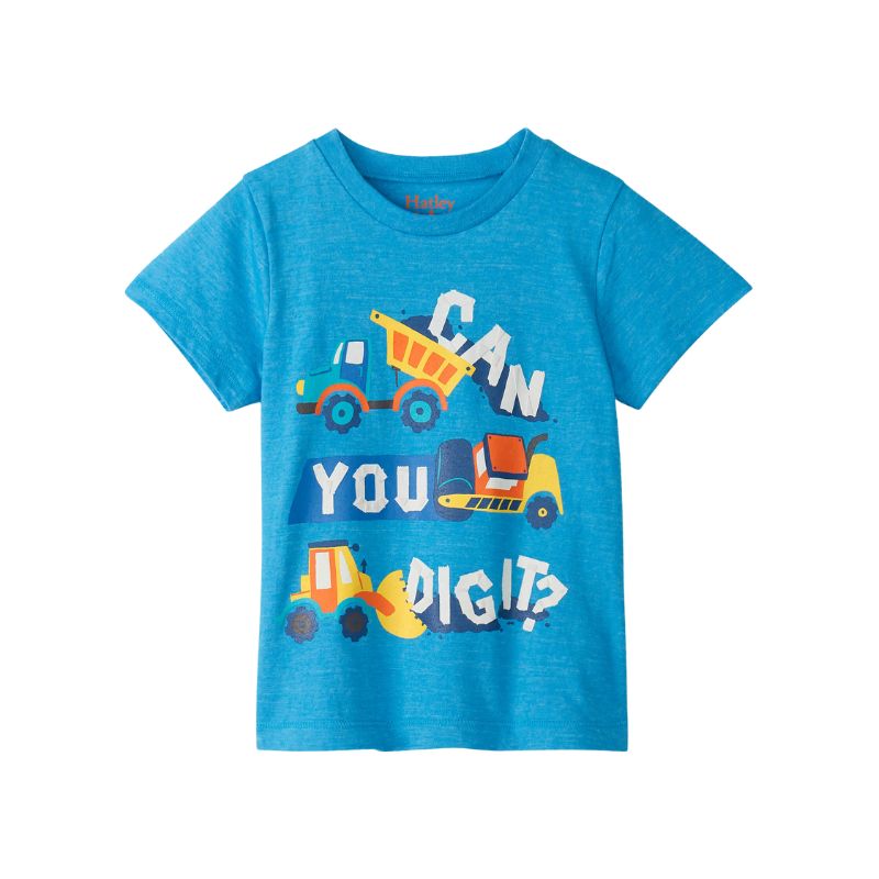 Hatley Graphic Tee Can You Dig It? Swedish Blue