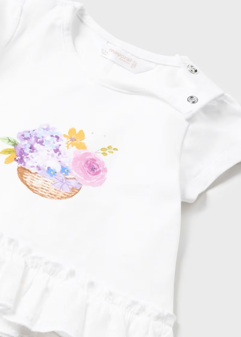 Mayoral 1791 Top White/Lullaby Rose