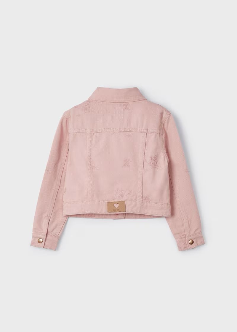 Mayoral 3472 Jean JacketAOP Flowers Blush/Pink