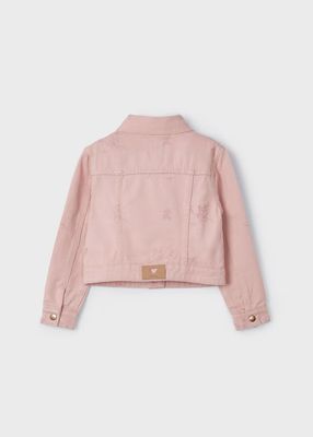 Mayoral 3472 Jean JacketAOP Flowers Blush/Pink