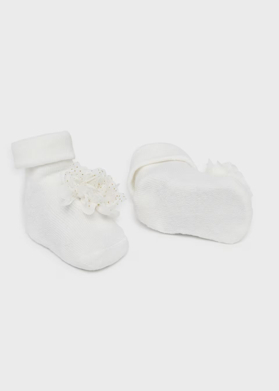 Mayoral 9763 2pc Headband &amp; Socks Natural