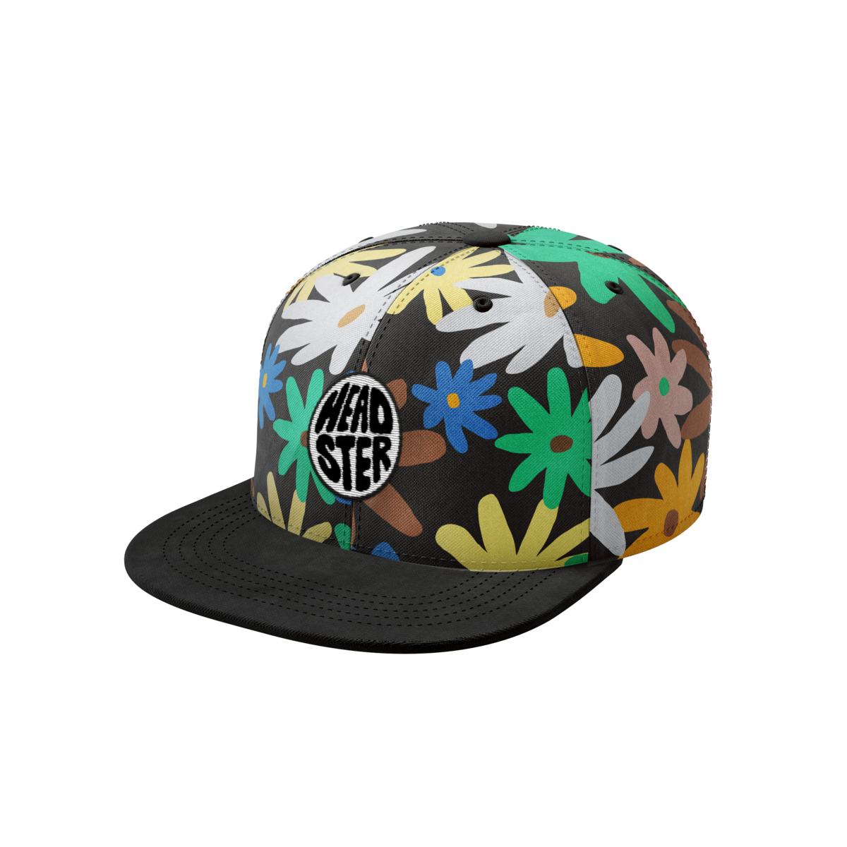 Headster Snapback Cap Backyard Meadow Black