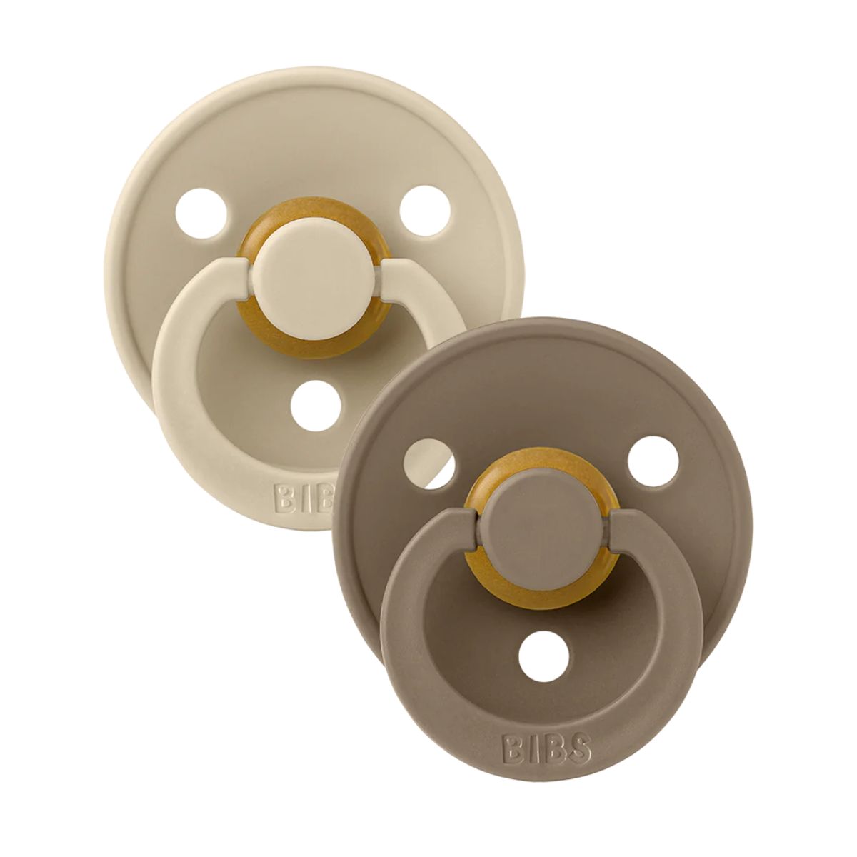 BIBS Pacifier OG Latex 2pk Dark Oak/Vanilla