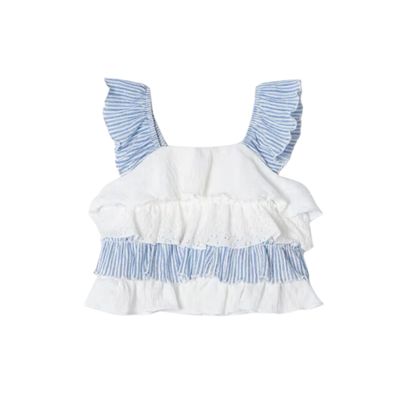 Mayoral 3259 Ruffle Blouse Indigo