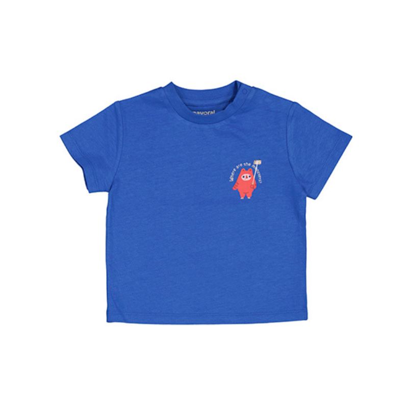 Mayoral 1656 Top Monster Trio Blue/Watermelon