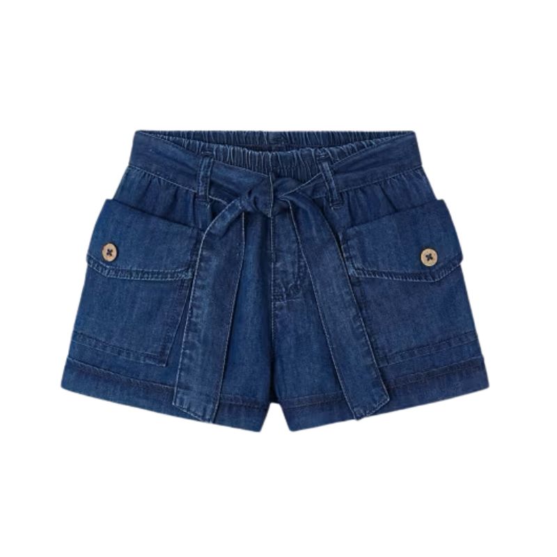 Mayoral 3252 Shorts w/Tie Belt Dark Denim