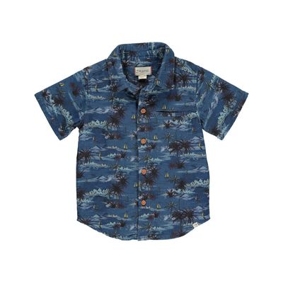 Me &amp; Henry Maui Short Blue Hawaiian