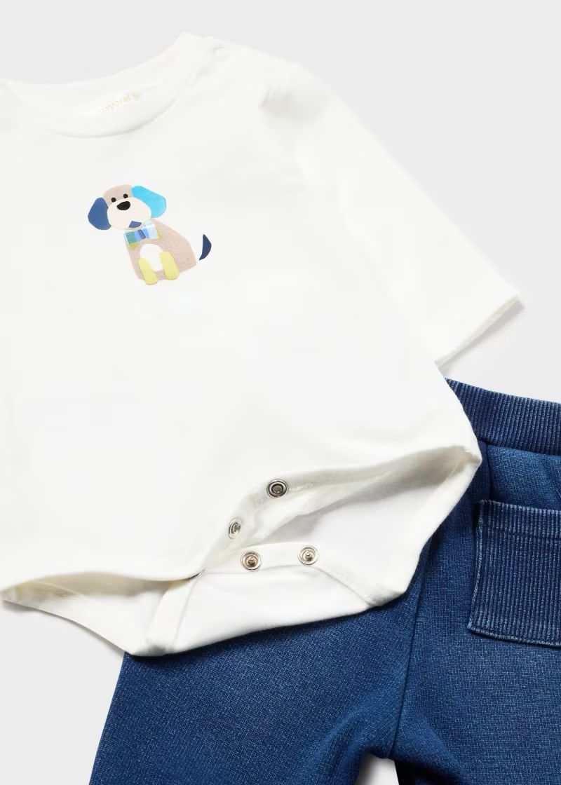 Mayoral 2530 L/S Top Puppy Cosmos Blue