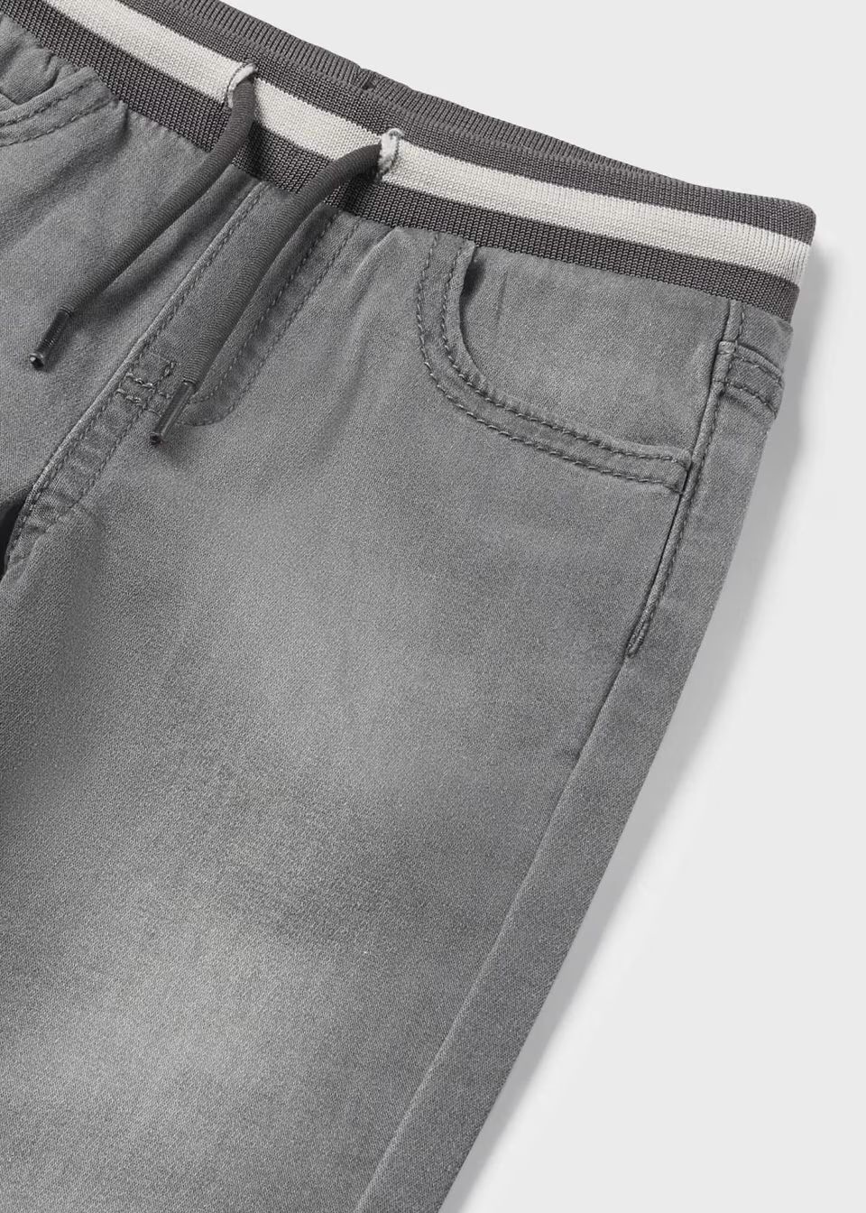 Mayoral 2534 Soft Denim Joggers Light Grey